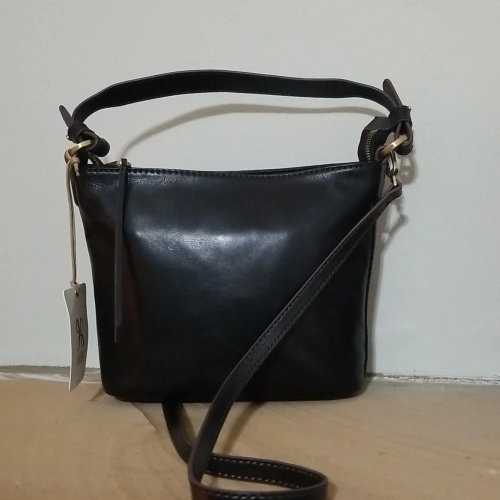 NEW! Hobo Belle Convertible Shoulder Bag Black Leather NWT - Picture 12 of 14